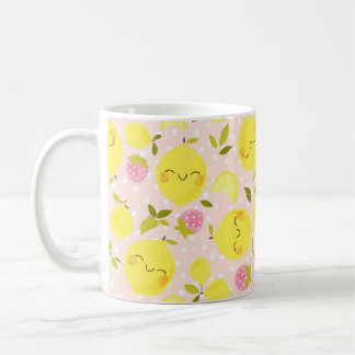 Pink Strawberry Lemon Mug