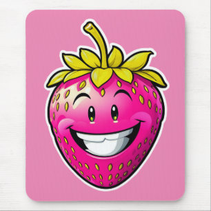 Pink Strawberry Mouse Pad