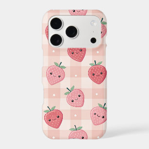 Pink Strawberry Pattern Cute Phone Case