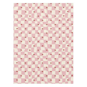 pink strawberry tablecloth