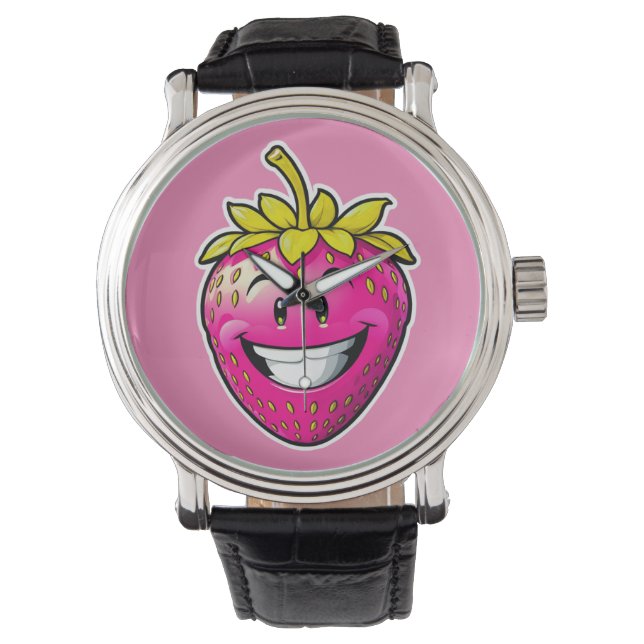 Pink Strawberry  Watch (Front)