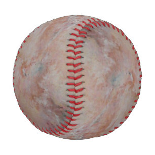 Pink striated marble stone finish baseball