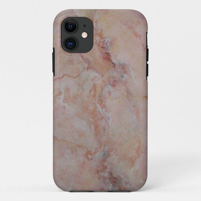 Pink striated marble stone finish Case-Mate iPhone case (Back)