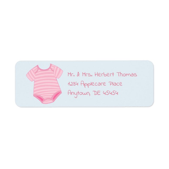 Pink Stripe Baby Romper (Front)