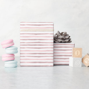 Pink Stripe Baby Shower Gift Wrap