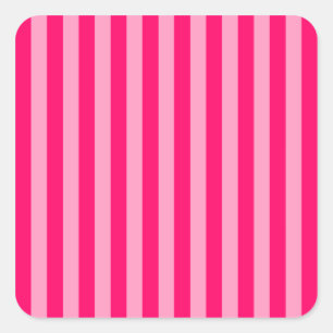 Pink Stripe Background Square Sticker