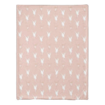 Pink Stripe Ballerina Pattern Duvet Cover