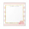 Pink Stripe & Blush Peony Personalised Notepad