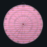 Pink Stripe Dartboard Game<br><div class="desc">Modern, chic and sophisticated design popcorn anime style! Popcorn Anime - designs for smiles and laughter. For more fun, visit: www.popcornanime.com</div>