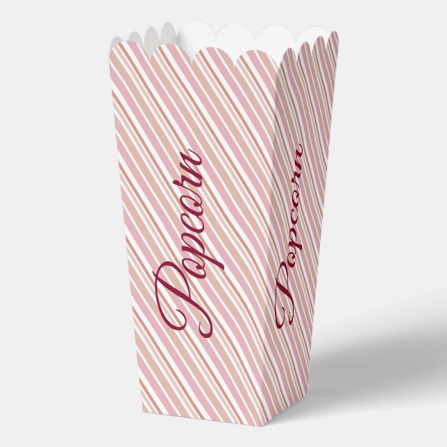 Pink Stripe Design Favour Box (Back)
