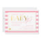 Pink Stripe Faux Gold Baby Girls Shower