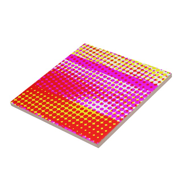 Pink Stripe Pattern Tile (Side)