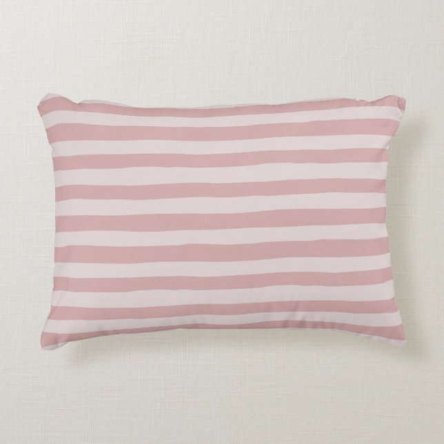 Pink Stripe Pattern Two Beautiful Shades of Pink   Decorative Cushion (Front)