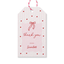 Pink Stripe Red Heart Little Sweetheart Birthday