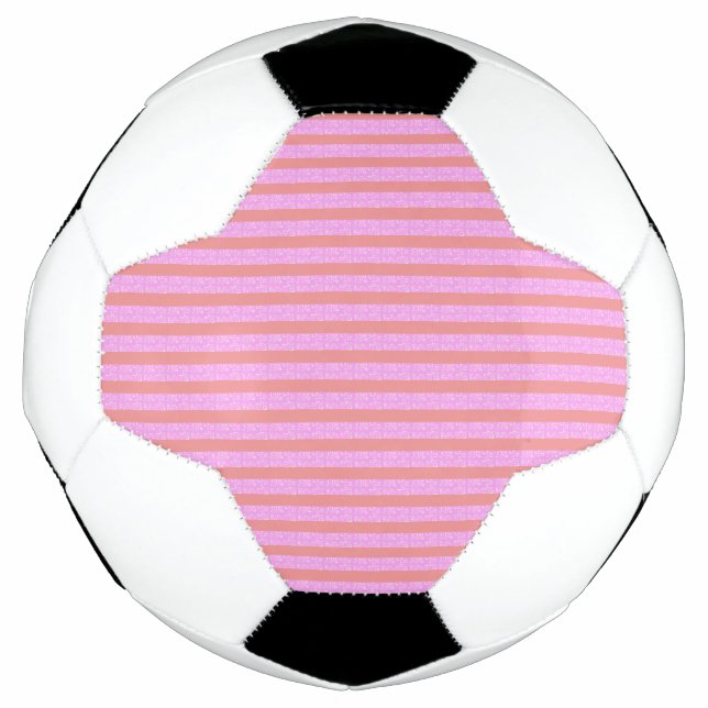 Pink Stripe Soccer Ball (Front)