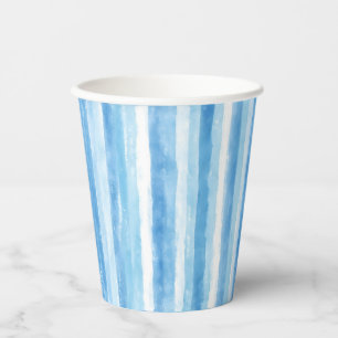 Pink Striped Birthday Paper Cups
