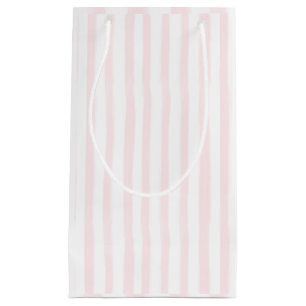 Pink striped gift bag