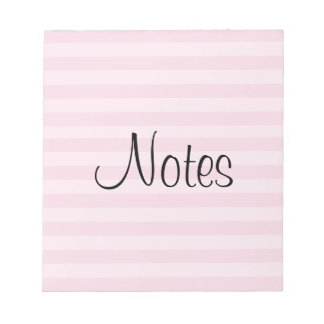 Pink Striped Pattern Notepad