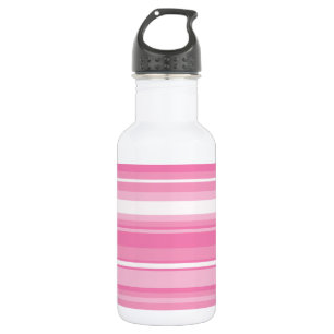 Pink stripes 532 ml water bottle