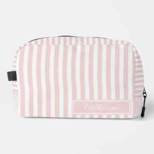 Pink Stripes Abstract Retro Pretty & Trendy Dopp Kit