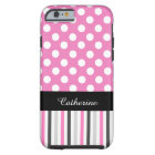 Pink Stripes and Polka Dot iPhone 6 case