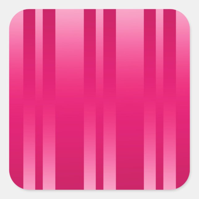 Pink Stripes Background Square Sticker (Front)