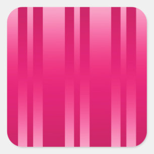 Pink Stripes Background Square Sticker