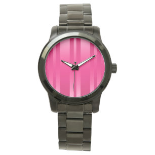 Pink Stripes Background Watch