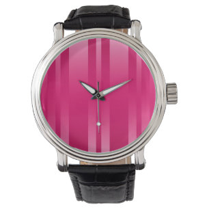 Pink Stripes Background Watch