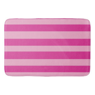 Pink Stripes Bath Mat