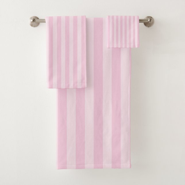 Pink Stripes Bath Towel  (Insitu)