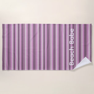 Pink stripes beach towel