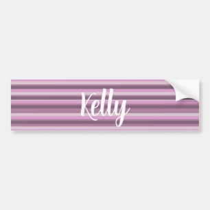 Pink stripes bumper sticker