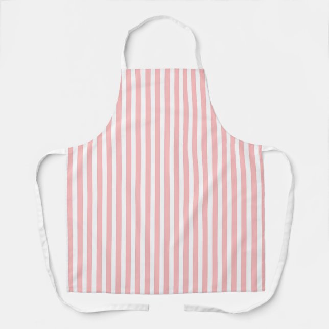 Pink Stripes Chef Baker Candy Maker Apron (Front)