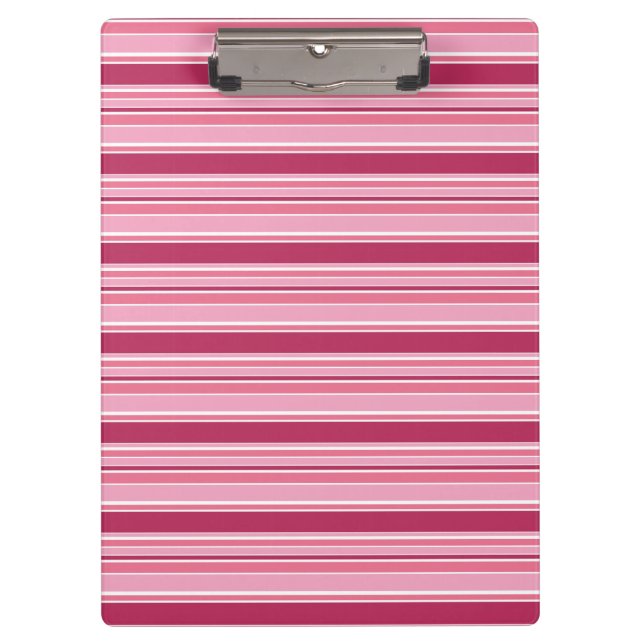 Pink stripes clipboard (Front)