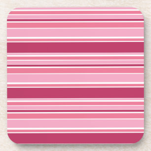 Pink stripes coaster