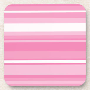 Pink stripes coaster