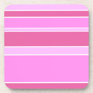 Pink stripes coaster