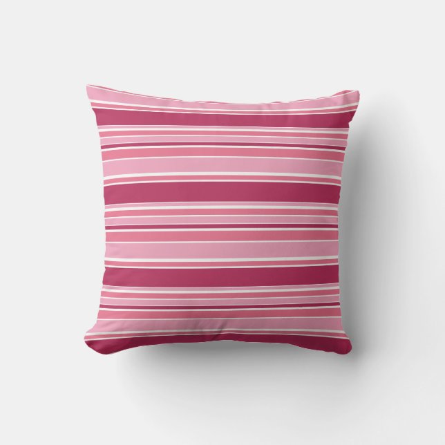Pink stripes cushion (Front)