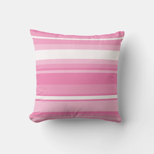Pink stripes cushion (Front)