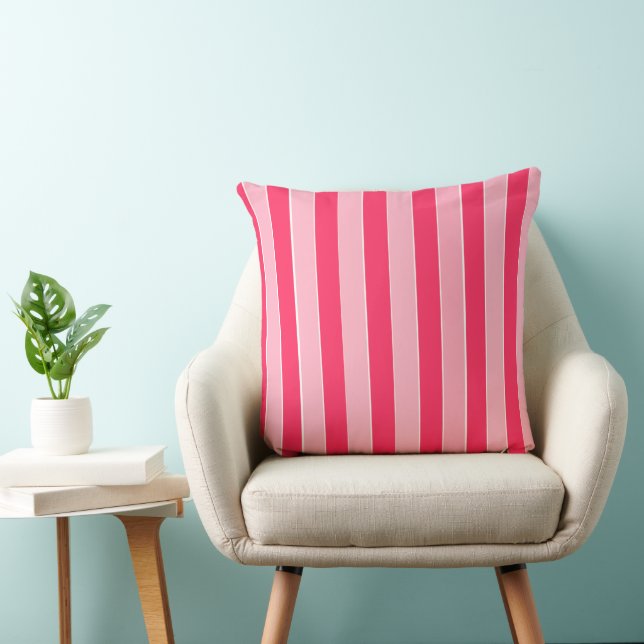Pink Stripes  Cushion (Chair)