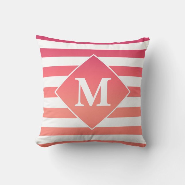 Pink Stripes Cushion (Front)
