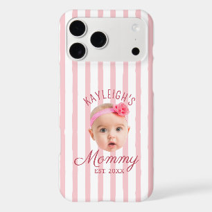 Pink Stripes Custom Face Photo Keepsake Mom Mommy