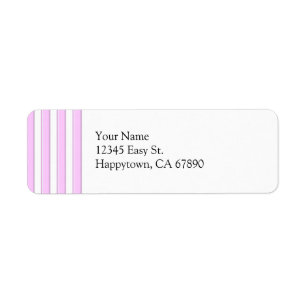 Pink Stripes Custom Label Template
