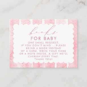 Pink Stripes Cute Books For Baby Request Enclosure Card