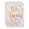 Pink Stripes Gold Glitter Confetti Baby Shower