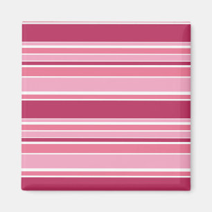 Pink stripes magnet