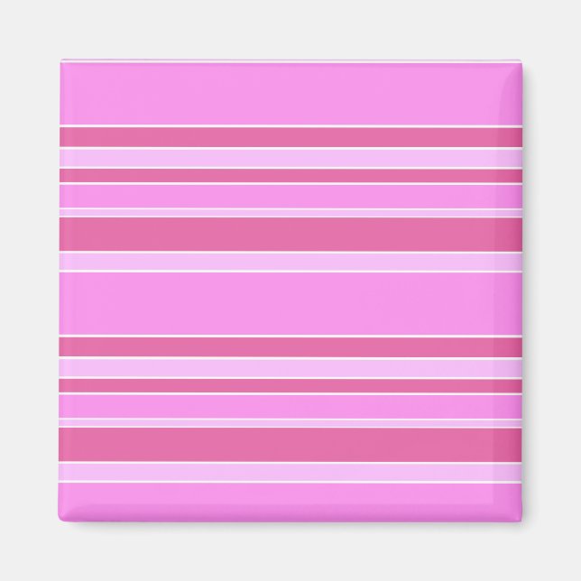 Pink stripes magnet (Front)