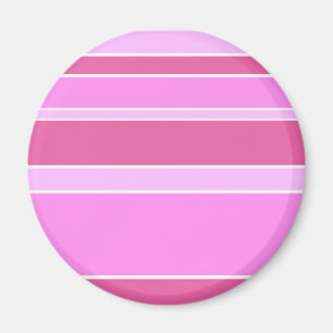 Pink stripes magnet
