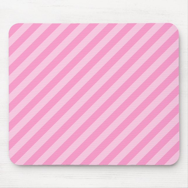 Pink Stripes. Mouse Pad (Front)